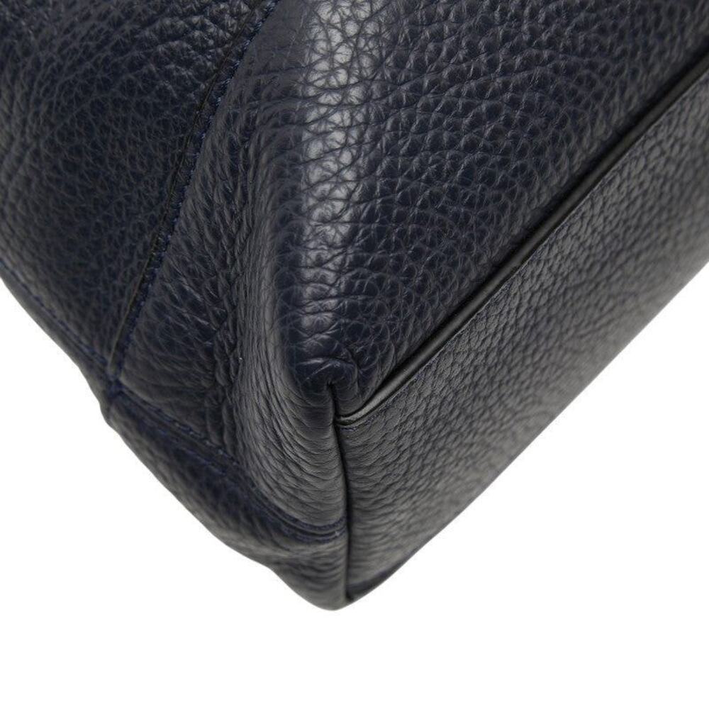 Coach Leather Handbag Navy - Picture 6 of 12
